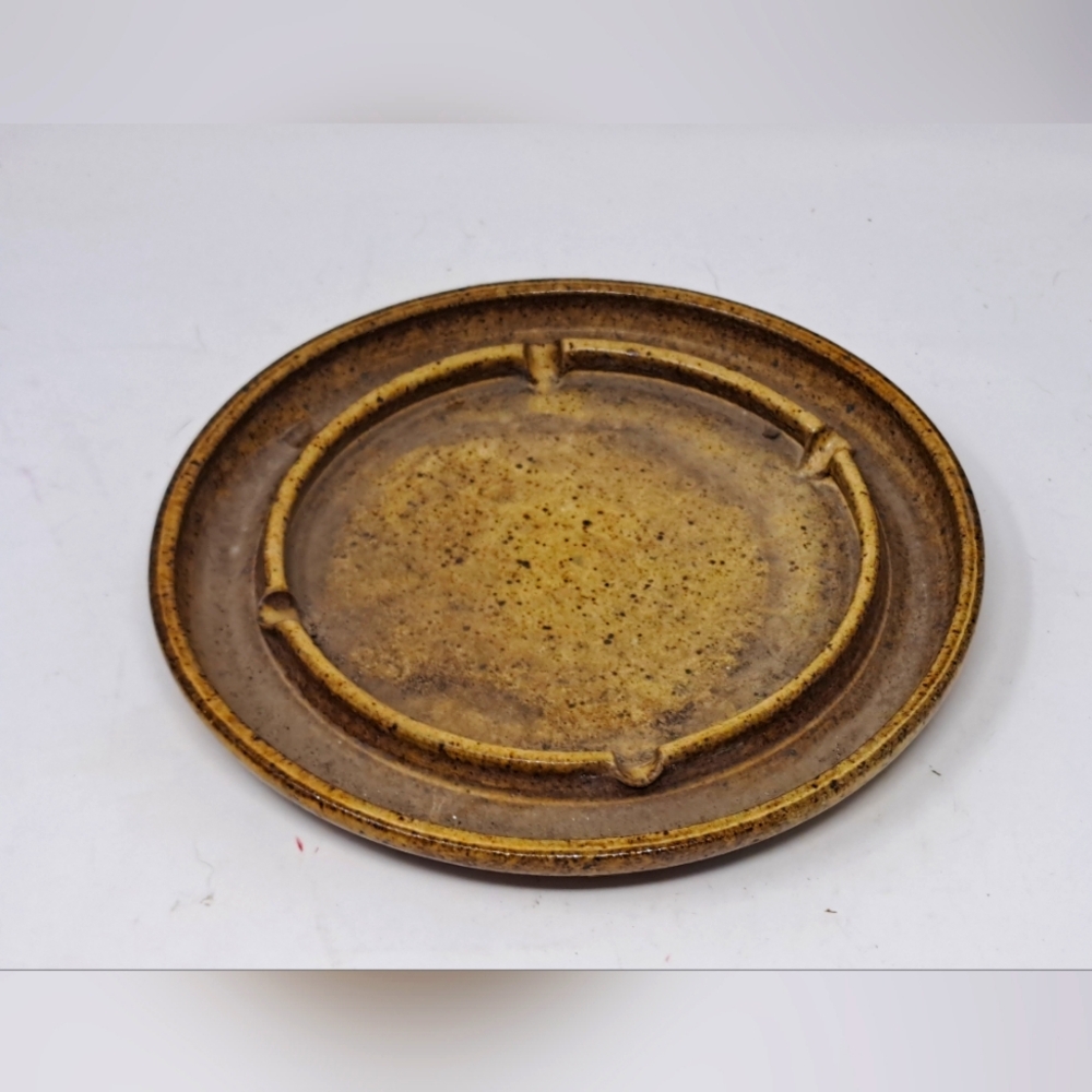Large Round Pottery Ashtray